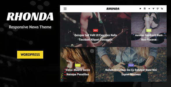 Rhonda – Responsive WordPress News Theme