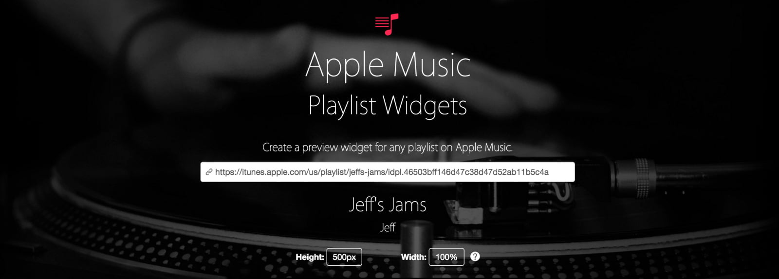 How-To: Create an Apple Music playlist preview widget