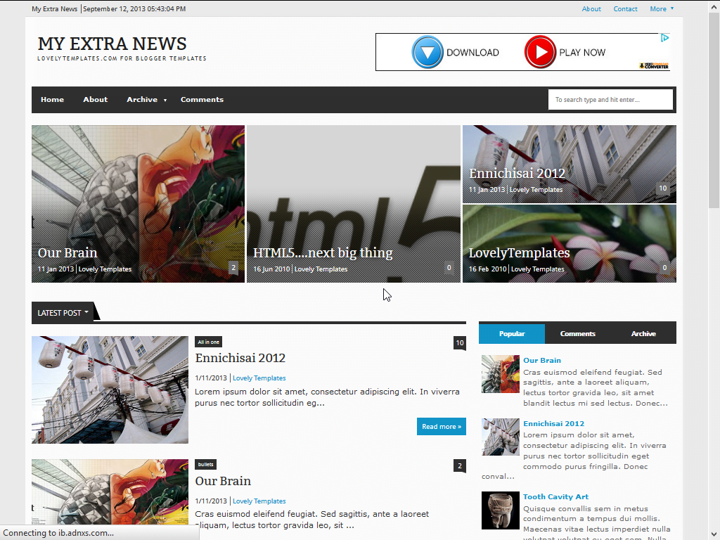 Extra News – Magazine Blogger Template