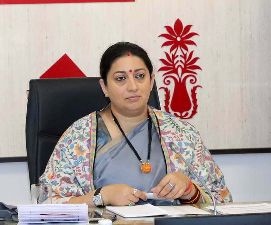 Give social touch to your future plans: Smriti Irani tells students